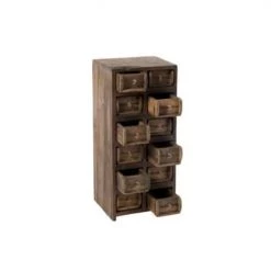 Meubles & Design Commodes Et Cabinets Commode Haute 12 Tiroirs En Bois Recyclé -Coffres et malles Soldes commode haute 12 tiroirs en bois recycle 4