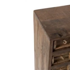 Meubles & Design Commodes Et Cabinets Commode Haute 12 Tiroirs En Bois Recyclé -Coffres et malles Soldes commode haute 12 tiroirs en bois recycle 5