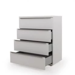 Meubles & Design Commodes Et Cabinets Commode Haute 4 Tiroirs En Bois -Coffres et malles Soldes commode haute 4 tiroirs en bois 4