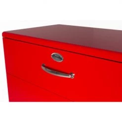 Meubles & Design Commodes Et Cabinets Commode Haute 5 Tiroirs Rouge -Coffres et malles Soldes commode haute 5 tiroirs rouge 6
