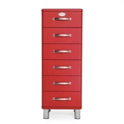 Meubles & Design Commodes Et Cabinets Commode Haute 6 Tiroirs En Bois MALIBU -Coffres et malles Soldes commode haute 6 tiroirs en bois malibu 37