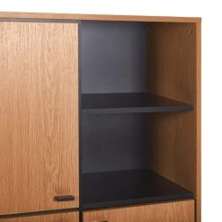 Beliani Commodes Et Cabinets Commode Haute Effet Bois De Chêne -Coffres et malles Soldes commode haute effet bois de chene 5