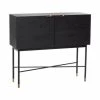 Commodes Et Cabinets Commode Haute En Bois Et Laiton - Hubsch -Coffres et malles Soldes commode haute en bois et laiton hubsch