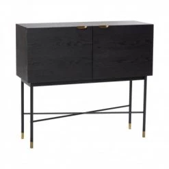 Commodes Et Cabinets Commode Haute En Bois Et Laiton - Hubsch