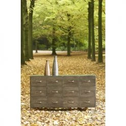 Pomax Commodes Et Cabinets Commode Industrielle 12 Tiroirs Noir Vintage -Coffres et malles Soldes commode industrielle 12 tiroirs noir vintage 1