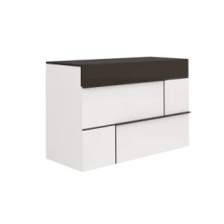 Calicosy Commodes Et Cabinets Commode Moderne 3 Tiroirs L120 Cm - Marron 10 Calicosy Commodes Et Cabinets Commode Moderne 3 Tiroirs L120 Cm - Marron -Coffres et malles Soldes commode moderne 3 tiroirs l120 cm blanc 6