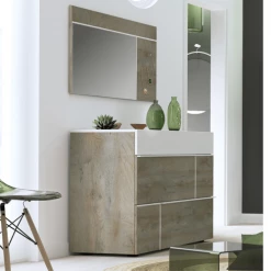 Calicosy Commodes Et Cabinets Commode Moderne 3 Tiroirs L120 Cm - Marron 9 Calicosy Commodes Et Cabinets Commode Moderne 3 Tiroirs L120 Cm - Marron -Coffres et malles Soldes commode moderne 3 tiroirs l120 cm marron 2