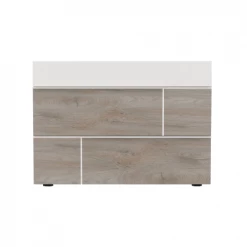 Calicosy Commodes Et Cabinets Commode Moderne 3 Tiroirs L120 Cm - Marron