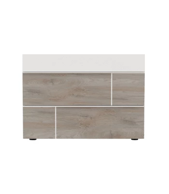 Calicosy Commodes Et Cabinets Commode Moderne 3 Tiroirs L120 Cm - Marron 7 Calicosy Commodes Et Cabinets Commode Moderne 3 Tiroirs L120 Cm - Marron – Image 5