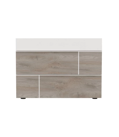 Calicosy Commodes Et Cabinets Commode Moderne 3 Tiroirs L120 Cm - Marron 3 Calicosy Commodes Et Cabinets Commode Moderne 3 Tiroirs L120 Cm - Marron