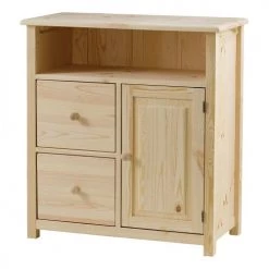 Grenier Alpin Commodes Et Cabinets Commode Moyenne Pin Massif Brut 2 Tiroirs + 1 Porte