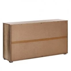 Beliani Commodes Et Cabinets Commode Noire Effet Bois Clair 4 Tiroirs -Coffres et malles Soldes commode noire effet bois clair 4 tiroirs 3