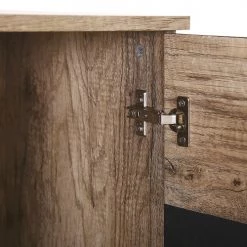 Beliani Commodes Et Cabinets Commode Noire Effet Bois Clair 4 Tiroirs -Coffres et malles Soldes commode noire effet bois clair 4 tiroirs 4