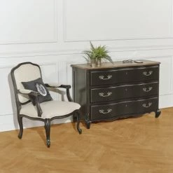 Robin Des Bois Commodes Et Cabinets Commode Patinée 3 Tiroirs Noir -Coffres et malles Soldes commode patinee 3 tiroirs noir 3