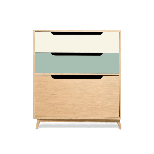 Kulile Commodes Et Cabinets Commode Peu Profonde Chene Naturel Blanc Sable Vert Amande 3 Kulile Commodes Et Cabinets Commode Peu Profonde Chene Naturel Blanc Sable Vert Amande