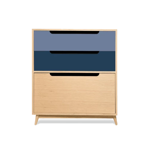 Kulile Commodes Et Cabinets Commode Peu Profonde Chene Naturel Bleu Nuit Bleu Ardoise 3 Kulile Commodes Et Cabinets Commode Peu Profonde Chene Naturel Bleu Nuit Bleu Ardoise