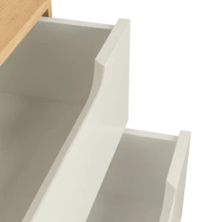 Kulile Commodes Et Cabinets Commode Peu Profonde Chene Naturel Gris Plomb Gris Anthracite -Coffres et malles Soldes commode peu profonde chene naturel gris plomb gris anthracite 3