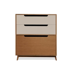 Kulile Commodes Et Cabinets Commode Peu Profonde En Chene Miel Beige Havane