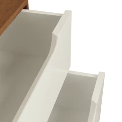 Kulile Commodes Et Cabinets Commode Peu Profonde En Chene Miel Gris Anthracite -Coffres et malles Soldes commode peu profonde en chene miel gris anthracite 2