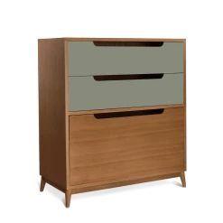 Kulile Commodes Et Cabinets Commode Peu Profonde En Chene Miel Kaki Poudré