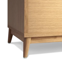Kulile Commodes Et Cabinets Commode Peu Profonde En Chene Naturel Kaki Poudré -Coffres et malles Soldes commode peu profonde en chene naturel kaki poudre 2