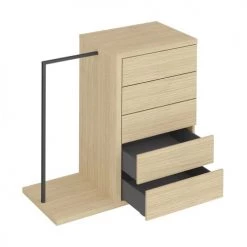 TEMAHOME Commodes Et Cabinets Commode Placage Chêne Clair -Coffres et malles Soldes commode placage chene clair 4