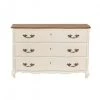 Robin Des Bois Commodes Et Cabinets Commode Plateau Chêne 3 Tiroirs Blanc Ivoire 2 Robin Des Bois Commodes Et Cabinets Commode Plateau Chêne 3 Tiroirs Blanc Ivoire -Coffres et malles Soldes commode plateau chene 3 tiroirs blanc ivoire