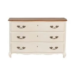 Robin Des Bois Commodes Et Cabinets Commode Plateau ChĂȘne 3 Tiroirs Blanc Ivoire
