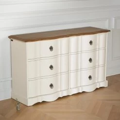 Robin Des Bois Commodes Et Cabinets Commode Plateau Chêne 6 Tiroirs Blanche -Coffres et malles Soldes commode plateau chene 6 tiroirs blanche 2