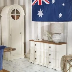 Robin Des Bois Commodes Et Cabinets Commode Plateau Chêne 6 Tiroirs Blanche -Coffres et malles Soldes commode plateau chene 6 tiroirs blanche 3