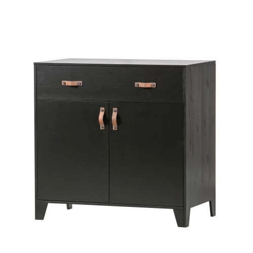Woood Commodes Et Cabinets Commode Pour Enfant 2 Portes 1 Tiroir En Pin Massif Noir 4 Woood Commodes Et Cabinets Commode Pour Enfant 2 Portes 1 Tiroir En Pin Massif Noir – Image 2