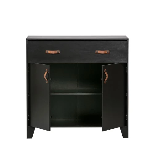 Woood Commodes Et Cabinets Commode Pour Enfant 2 Portes 1 Tiroir En Pin Massif Noir 5 Woood Commodes Et Cabinets Commode Pour Enfant 2 Portes 1 Tiroir En Pin Massif Noir – Image 3