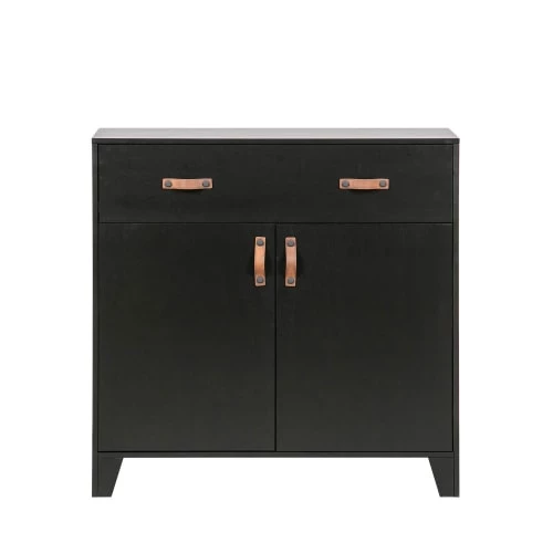 Woood Commodes Et Cabinets Commode Pour Enfant 2 Portes 1 Tiroir En Pin Massif Noir 3 Woood Commodes Et Cabinets Commode Pour Enfant 2 Portes 1 Tiroir En Pin Massif Noir
