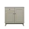 Woood Commodes Et Cabinets Commode Pour Enfant 2 Portes 1 Tiroir En Pin Massif Vert De Gris -Coffres et malles Soldes commode pour enfant 2 portes 1 tiroir en pin massif vert de gris