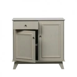 Woood Commodes Et Cabinets Commode Pour Enfant 2 Portes 1 Tiroir En Pin Massif Vert De Gris -Coffres et malles Soldes commode pour enfant 2 portes 1 tiroir en pin massif vert de gris 4