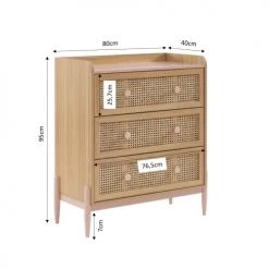 Baita Commodes Et Cabinets Commode Rose Et Cannage Rotin 3 Tiroirs 10 Baita Commodes Et Cabinets Commode Rose Et Cannage Rotin 3 Tiroirs -Coffres et malles Soldes commode rose et cannage rotin 3 tiroirs 2