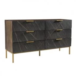 Rendez Vous Déco Commodes Et Cabinets Commode Six Tiroirs En Ardoise -Coffres et malles Soldes commode six tiroirs en ardoise 3