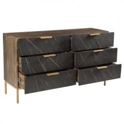 Rendez Vous Déco Commodes Et Cabinets Commode Six Tiroirs En Ardoise -Coffres et malles Soldes commode six tiroirs en ardoise 5