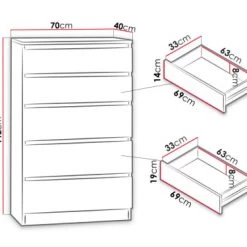 Best Mobilier Commodes Et Cabinets Commode Style Contemporain 70 Cm Bois -Coffres et malles Soldes commode style contemporain 70 cm bois 2