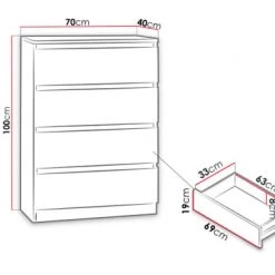 Best Mobilier Commodes Et Cabinets Commode Style Contemporain 70 Cm Bois -Coffres et malles Soldes commode style contemporain 70 cm bois 5