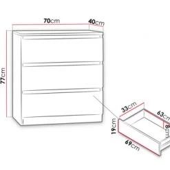 Best Mobilier Commodes Et Cabinets Commode Style Contemporain 70 Cm Bois -Coffres et malles Soldes commode style contemporain 70 cm bois 8
