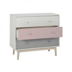 Maisons Du Monde Commodes Et Cabinets Commode Vintage 3 Tiroirs Blanche, Rose Et Grise -Coffres et malles Soldes commode vintage 3 tiroirs blanche rose et grise 1000 16 38 150262 1