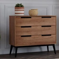 Nateo Concept Commodes Et Cabinets Commode Vintage 3 Tiroirs Noyer 7 Nateo Concept Commodes Et Cabinets Commode Vintage 3 Tiroirs Noyer -Coffres et malles Soldes commode vintage 3 tiroirs noyer 1