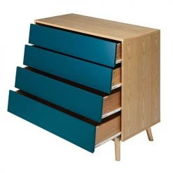Maisons Du Monde Commodes Et Cabinets Commode Vintage 4 Tiroirs Bleu Pétrole -Coffres et malles Soldes commode vintage 4 tiroirs bleu petrole 1000 16 27 166446 3