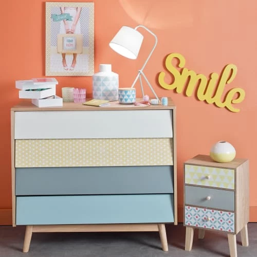 Maisons Du Monde Commodes Et Cabinets Commode Vintage 4 Tiroirs Multicolore – Image 5