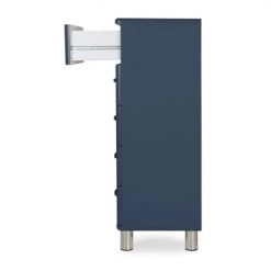 Meubles & Design Commodes Et Cabinets Commode Vintage 5 Tiroirs Effet Bois Bleu Foncé -Coffres et malles Soldes commode vintage 5 tiroirs effet bois bleu fonce 2