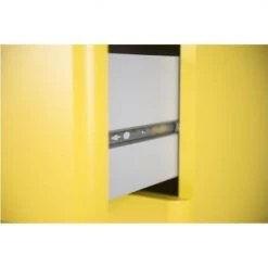 Meubles & Design Commodes Et Cabinets Commode Vintage 5 Tiroirs Effet Bois Jaune -Coffres et malles Soldes commode vintage 5 tiroirs effet bois jaune 5