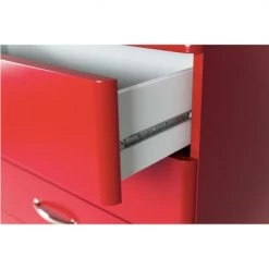 Meubles & Design Commodes Et Cabinets Commode Vintage 5 Tiroirs Effet Bois Rouge -Coffres et malles Soldes commode vintage 5 tiroirs effet bois rouge 7