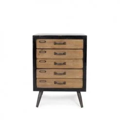 Dutchbone Commodes Et Cabinets Commode Vintage Bois 3 Tiroirs M Bois Massif