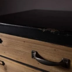 Dutchbone Commodes Et Cabinets Commode Vintage Bois 4 Tiroirs L Bois Massif -Coffres et malles Soldes commode vintage bois 4 tiroirs l bois massif 4